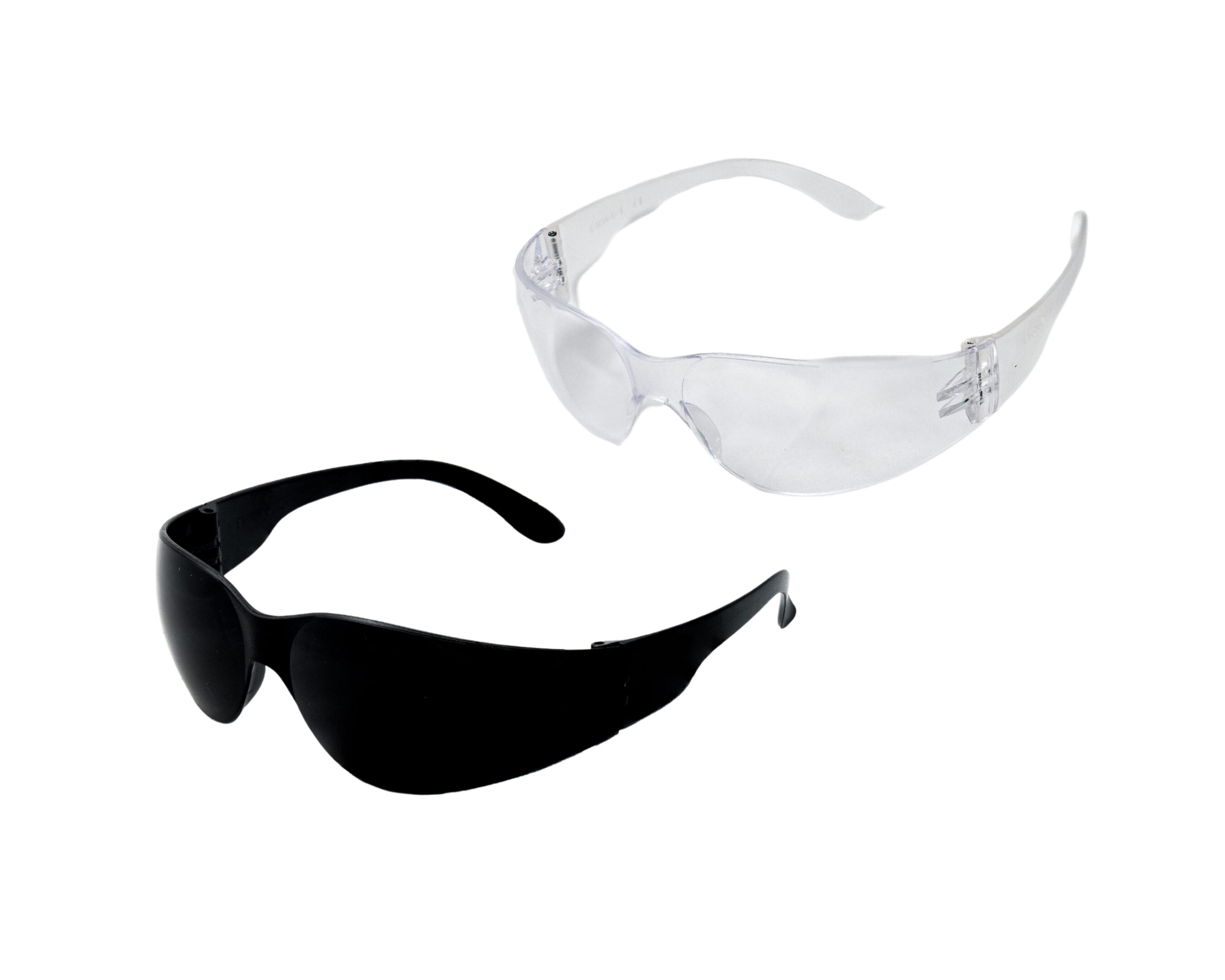 503 PPE CL-005 Safety Glasses, tinted and clear against a white background